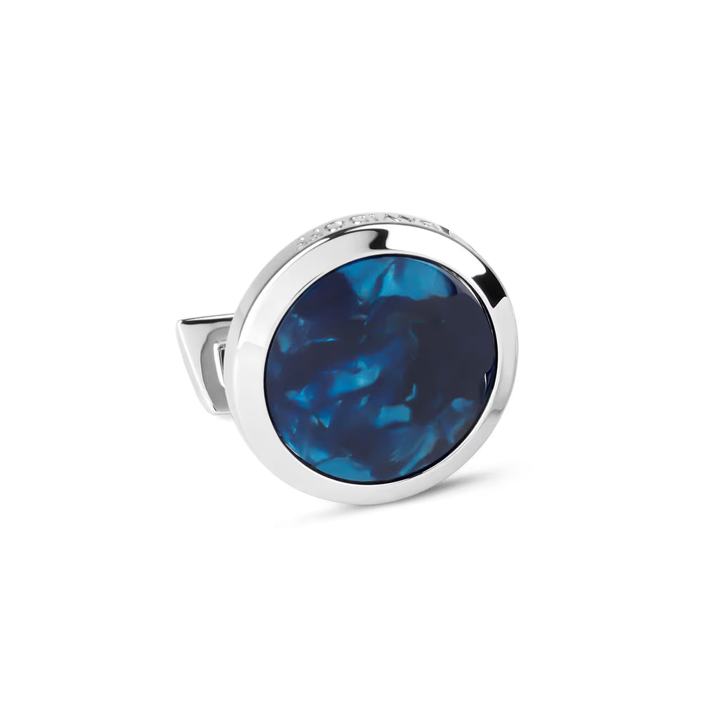 Cufflinks Silver Blue for Men