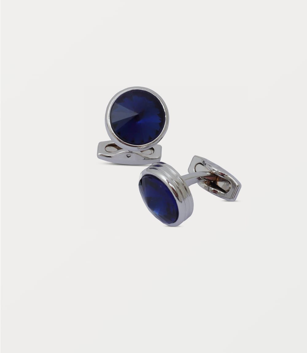 Cufflinks Silver Blue for Men