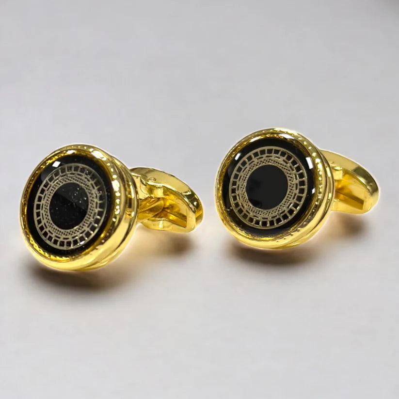 Round Black Contrasted with Gold colour for Men