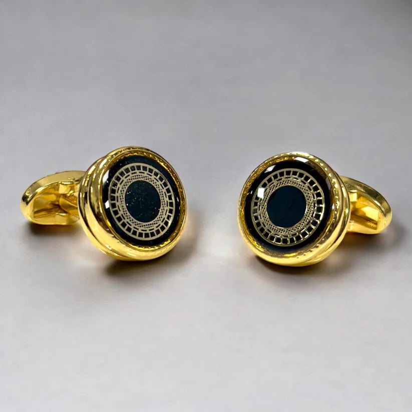 Round Black Contrasted with Gold colour for Men